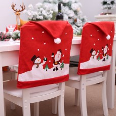 Nueva Santa Claus Cap cubierta de la silla de mesa Red Hat silla trasera cubre Navidad decoraciones para el hogar 1 piezas ali-09870406